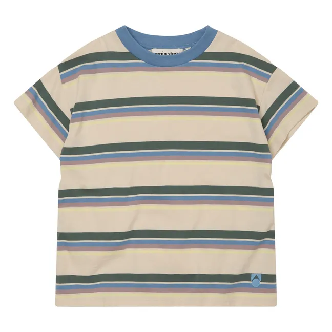 T-shirt Rayé Coton Bio | Beige