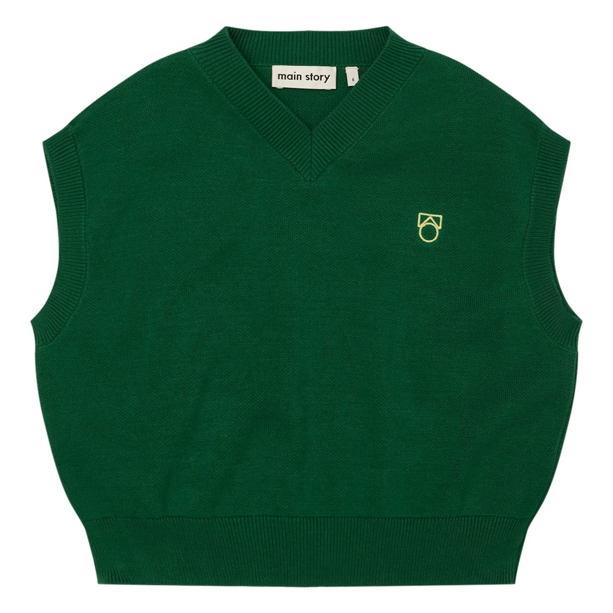 Main Story Green Organic Cotton Sleeveless Sweater