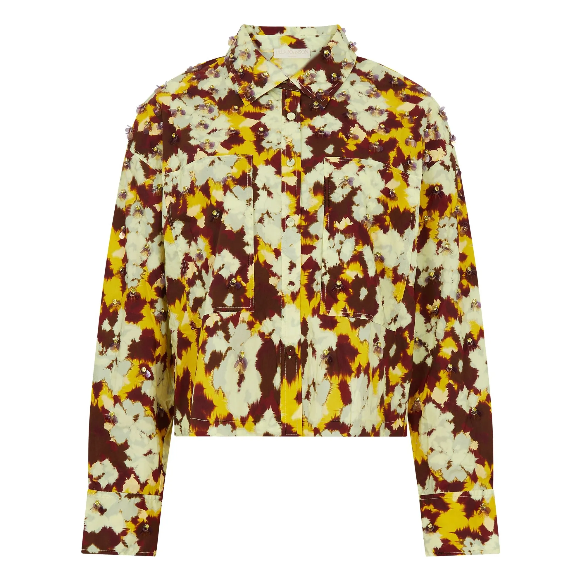 Ulla Johnson Pale Yellow Aria Cotton Poplin Shirt