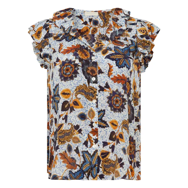 Ivette Blusa de seda | Crudo