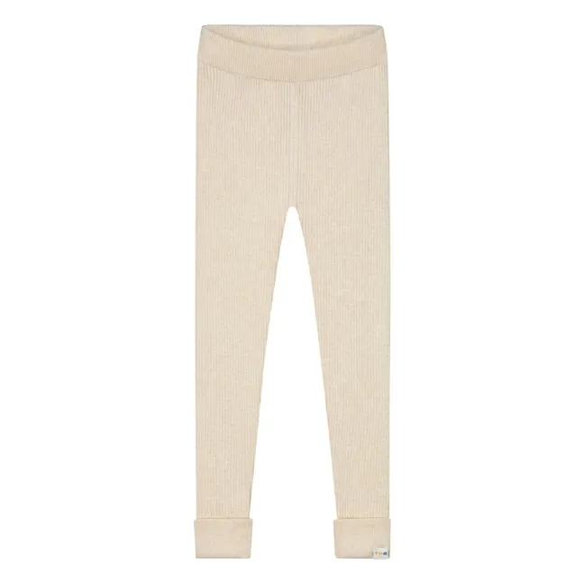 Leggings in maglia di cotone biologico | Beige