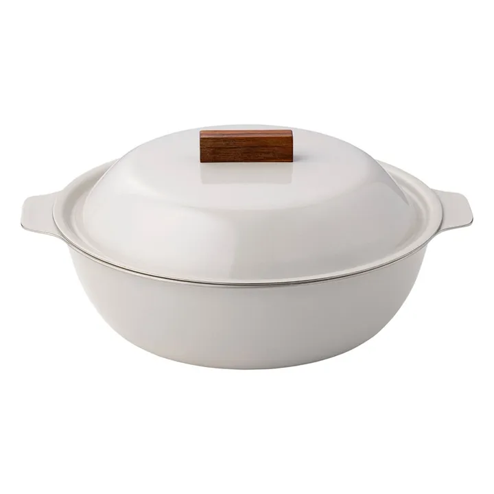 Kakomi enamel casserole | Ivory- Product image n°0