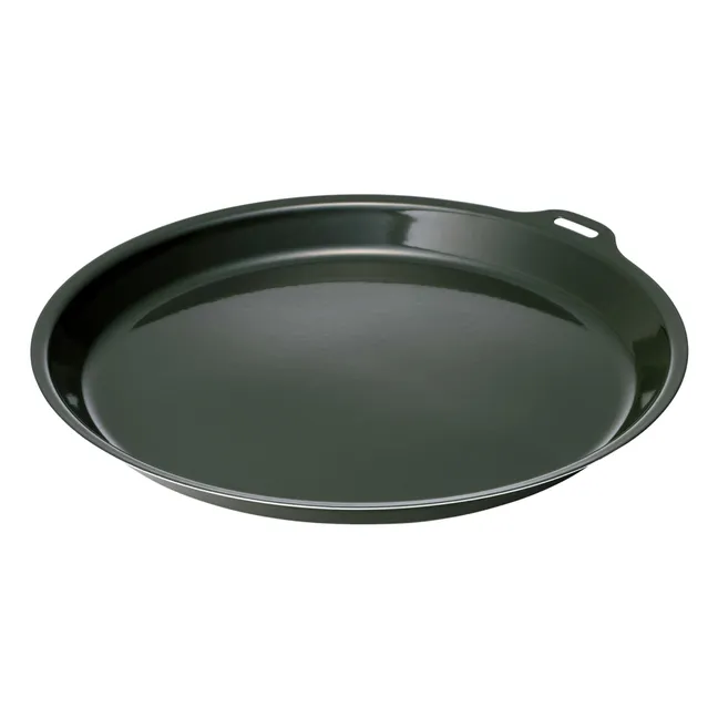 Plato llano esmaltado Foris | Verde bosque