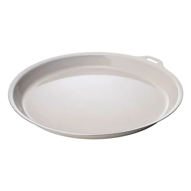 Plato llano esmaltado Foris | Marfil
