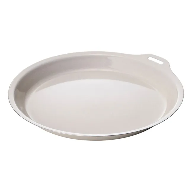 Plato llano esmaltado Foris | Marfil