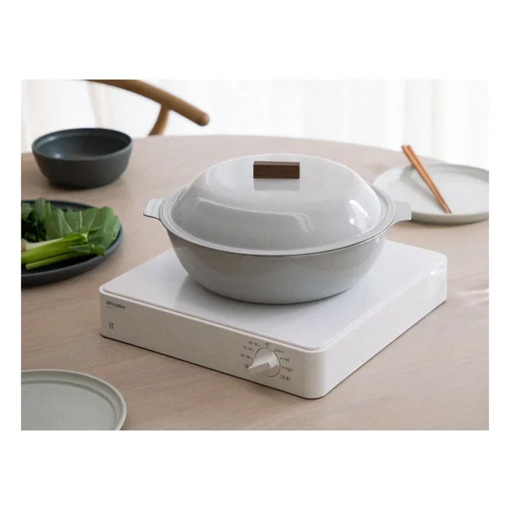 Kakomi enamel casserole | Ivory- Product image n°1