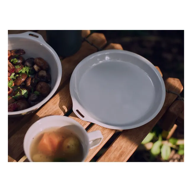 Plato llano esmaltado Foris | Marfil