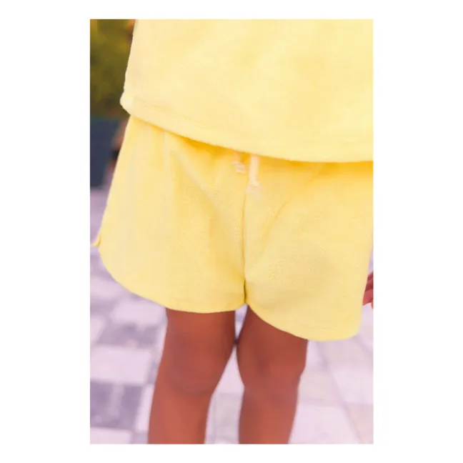 Livi Towelling Shorts | Pale yellow