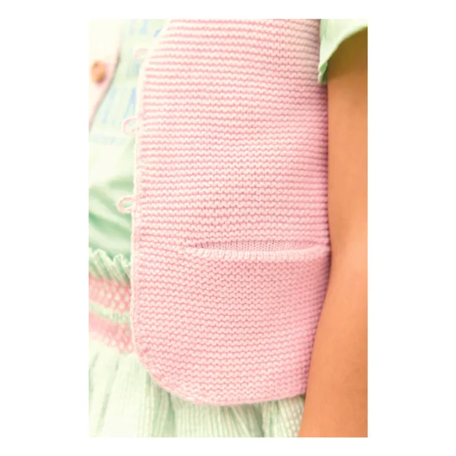 Léon sleeveless cardigan | Pale Pink
