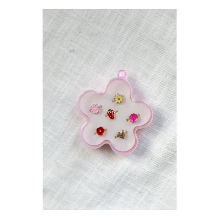 Juego de 5 anillos de flores | Rosa Pálido- Imagen del producto n°1