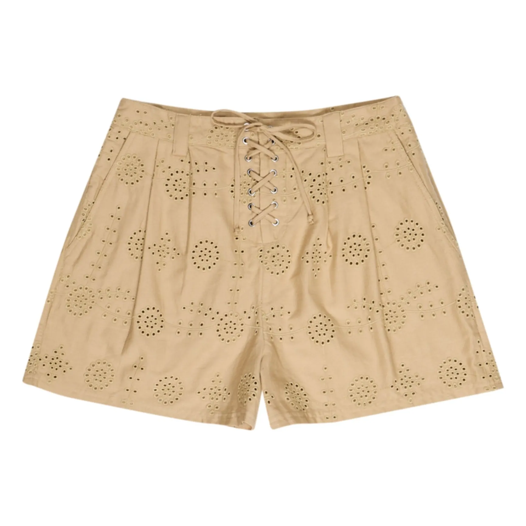 The New Society Women's Beige Samos Shorts - Collection