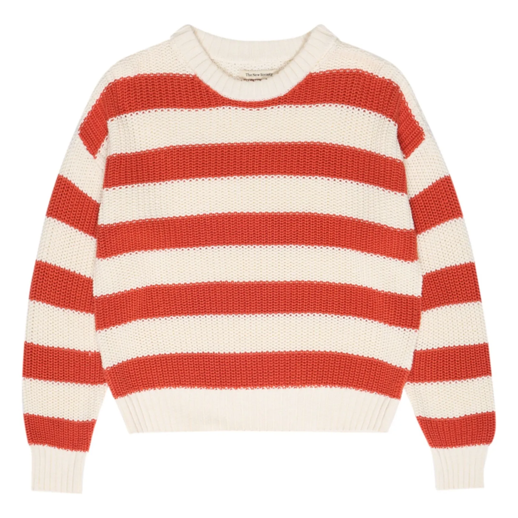 The New Society Women's Red Leto Organic Cotton Sweater - Collection
