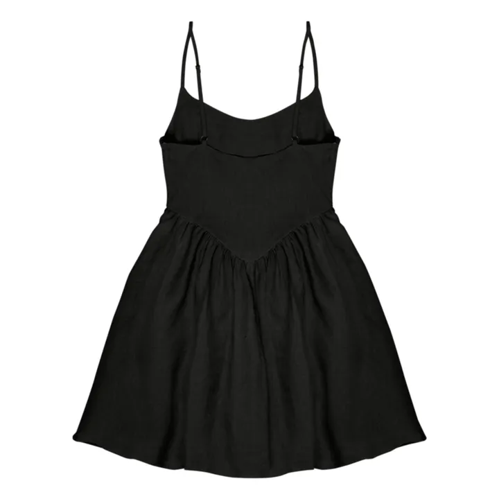 Vestido de lino Hera - Colección Mujer | Negro- Imagen del producto n°2