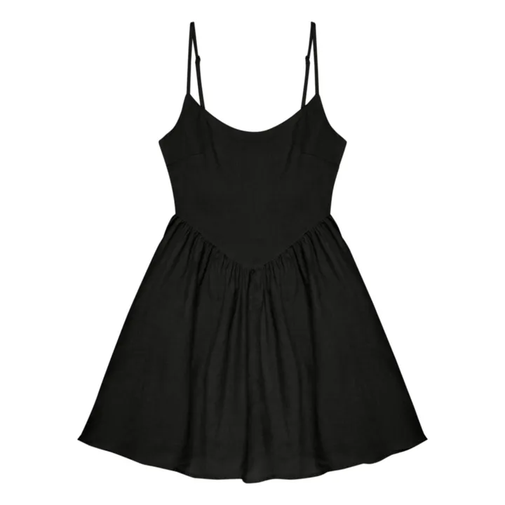 Vestido de lino Hera - Colección Mujer | Negro- Imagen del producto n°0
