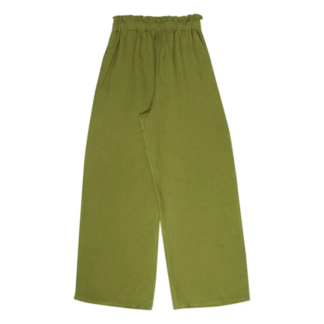 Pantalon Hera Lin - Collection Femme | Vert olive