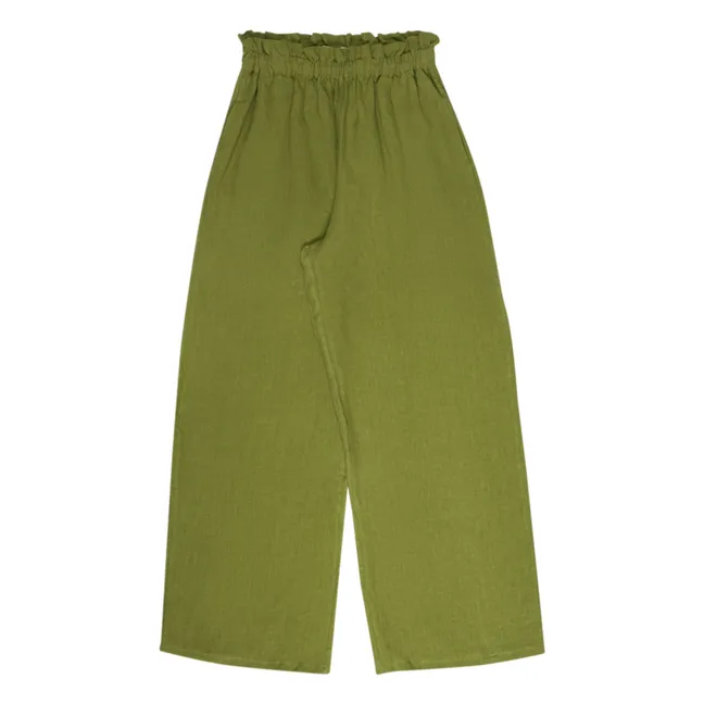 Pantalon Hera Lin - Collection Femme | Vert olive