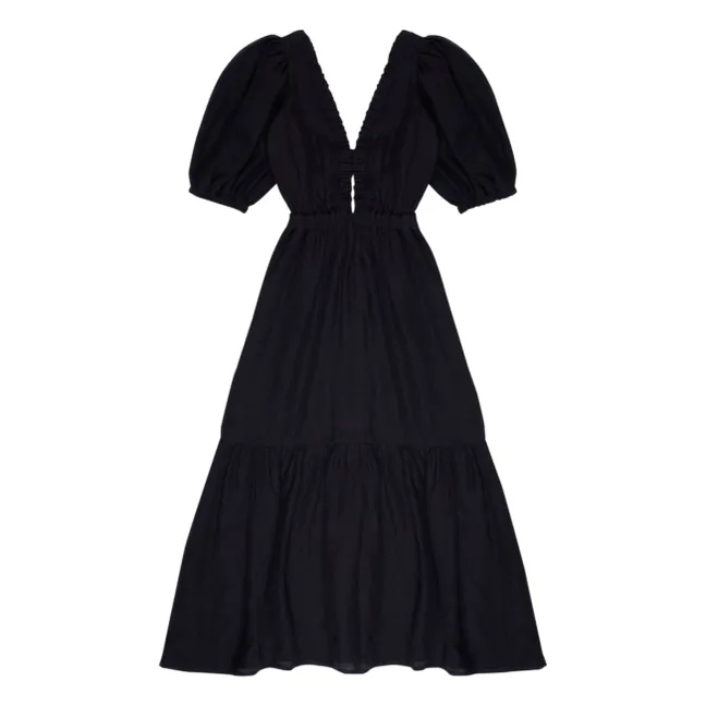 Vestido de lino Hera 3 - Colección Mujer | Negro