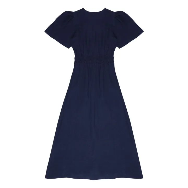 Hera 2 Linen Dress - Women's collection | Navy blue- Product image n°1