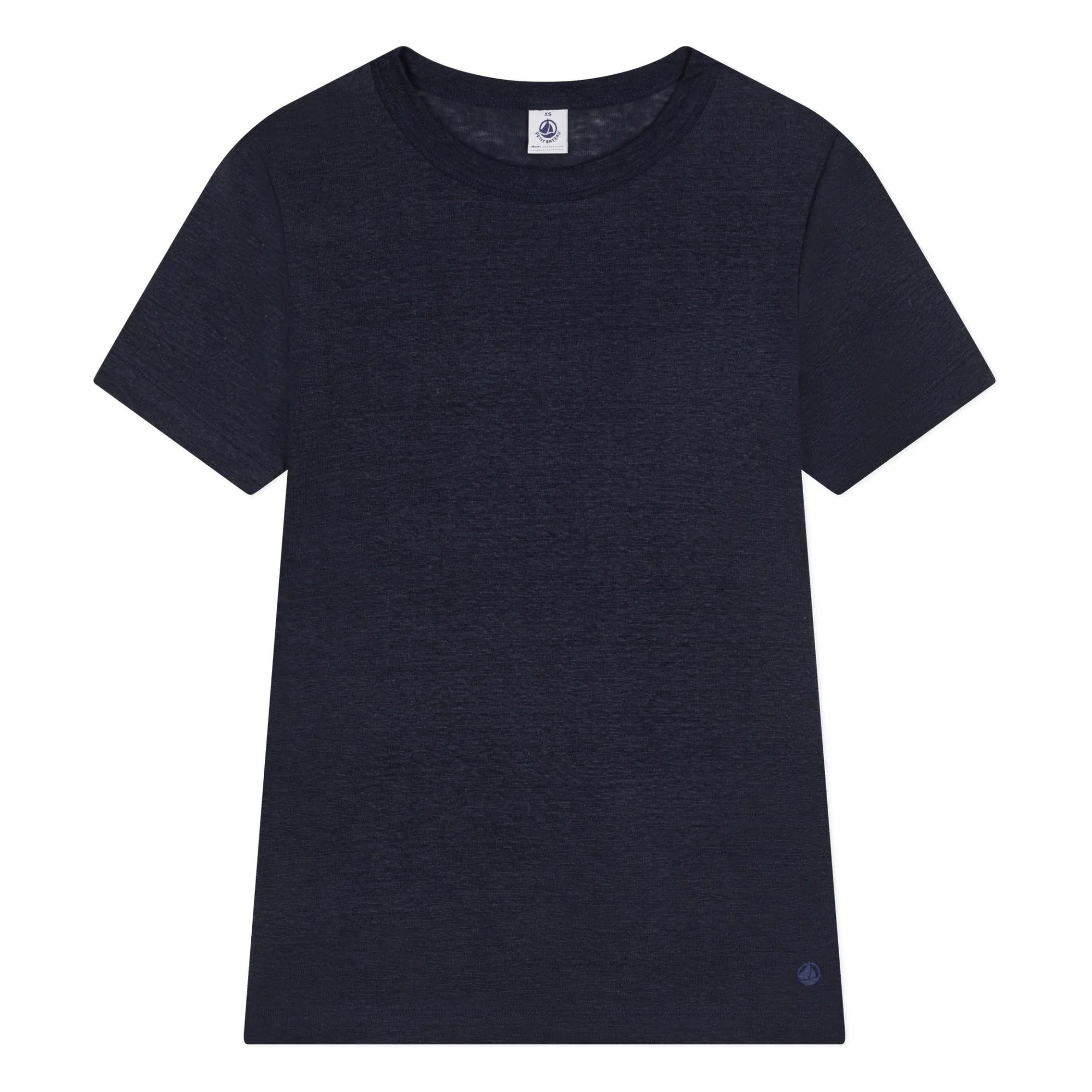 Petit Bateau Navy Blue Linen Jersey T-Shirt