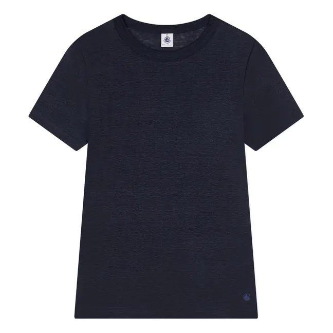 T-Shirt Jersey Leinen | Navy