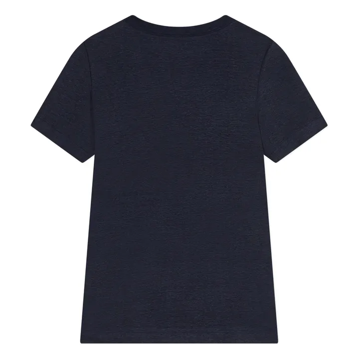 T-Shirt Jersey Lin | Bleu marine- Image produit n°1