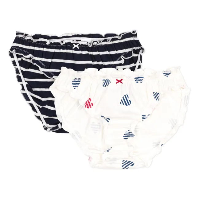 Lot 2 Culottes Froufrou Coton Bio | Ecru
