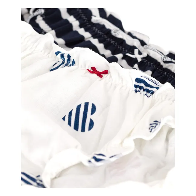 Lot 2 Culottes Froufrou Coton Bio | Ecru