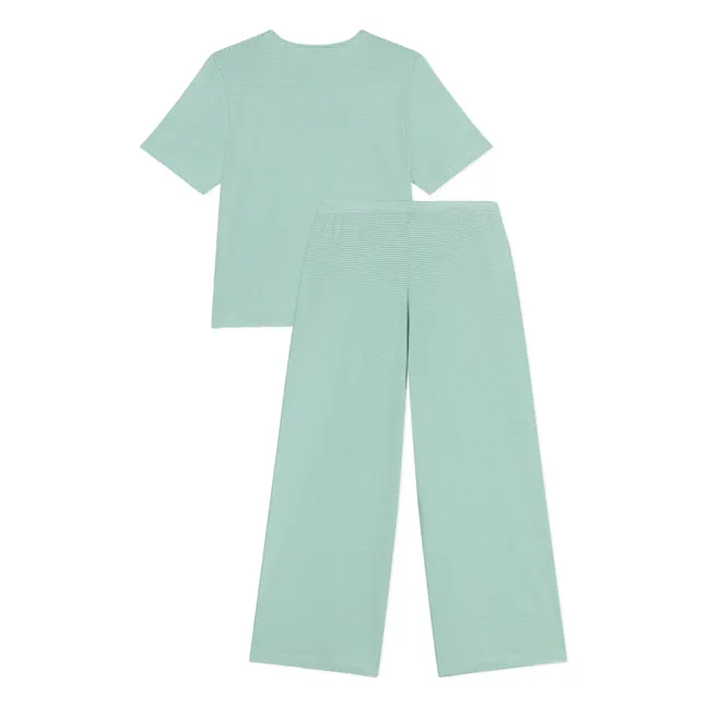 Pijama de algodón orgánico Brity | Verde