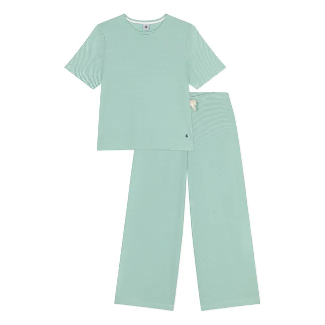 Pijama de algodón orgánico Brity | Verde