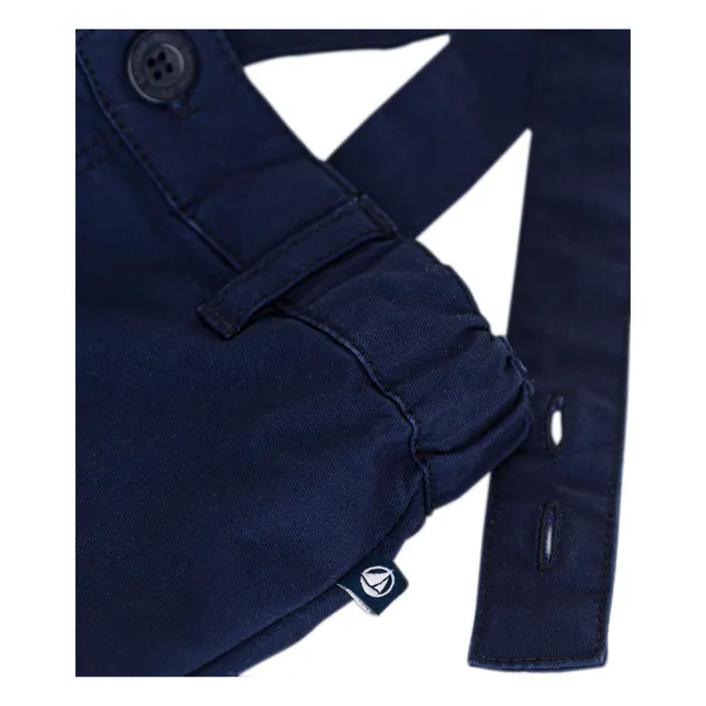 Pantaloncini con spalline in cotone organico Mufasa | Blu marino