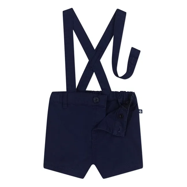 Pantaloncini con spalline in cotone organico Mufasa | Blu marino