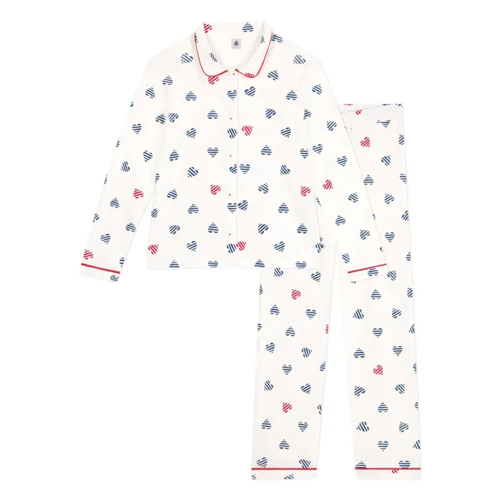 Pyjama Britany Coton Bio | Blanc- Image produit n°0