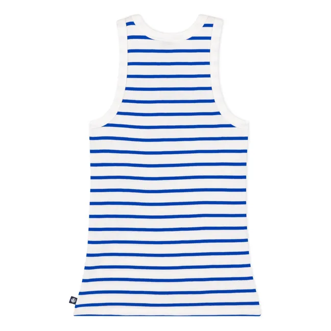 Débardeur Marinière Coton Bio | Bleu