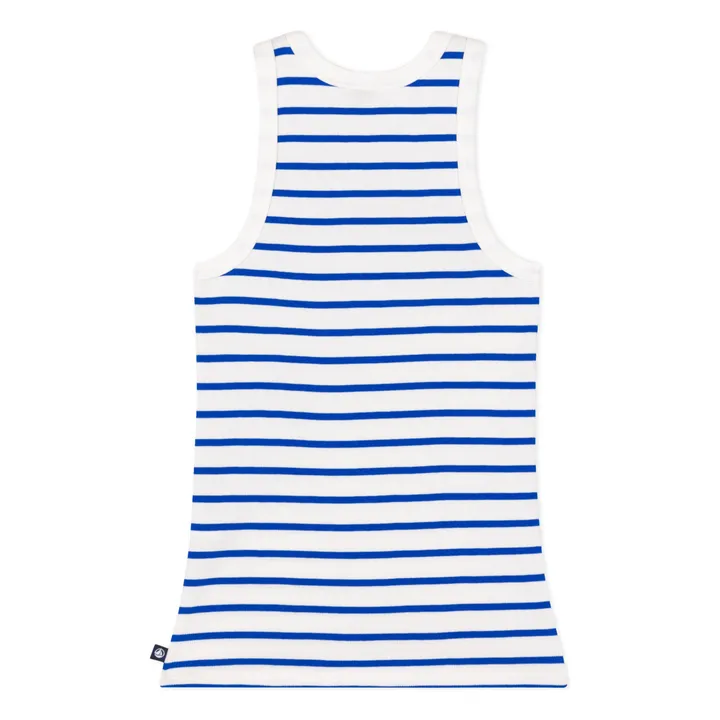 Débardeur Marinière Coton Bio | Bleu- Image produit n°1