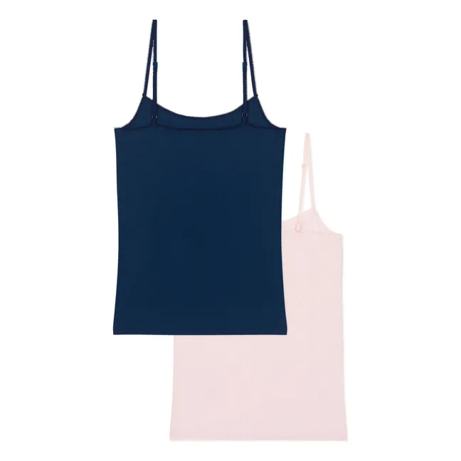 Set of 2 Organic Cotton Tank Tops | Pale Pink