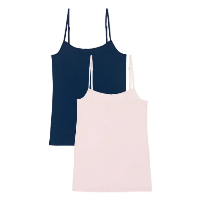Lot 2 Débardeurs Coton Bio | Rose pâle