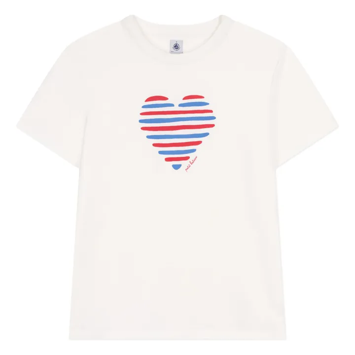 T-Shirt Cœur Jersey Léger Bio | Blanc- Image produit n°0