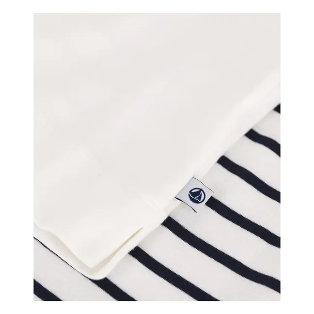 Pyjashort Brune Coton Bio | Bleu marine