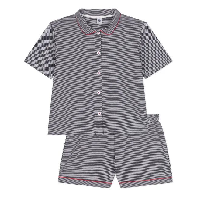 Pyjashort Brookly Coton Bio | Bleu marine