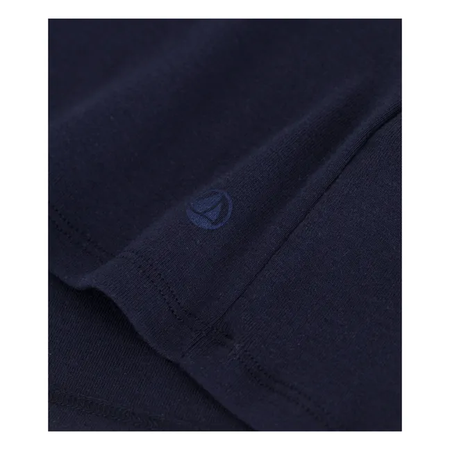Camiseta de algodón ecológico Point Cocotte | Azul Marino