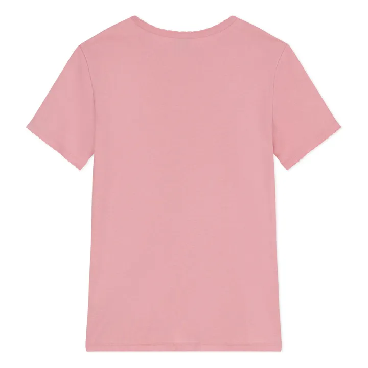 T-Shirt Point Cocotte Coton Bio | Rose- Image produit n°1
