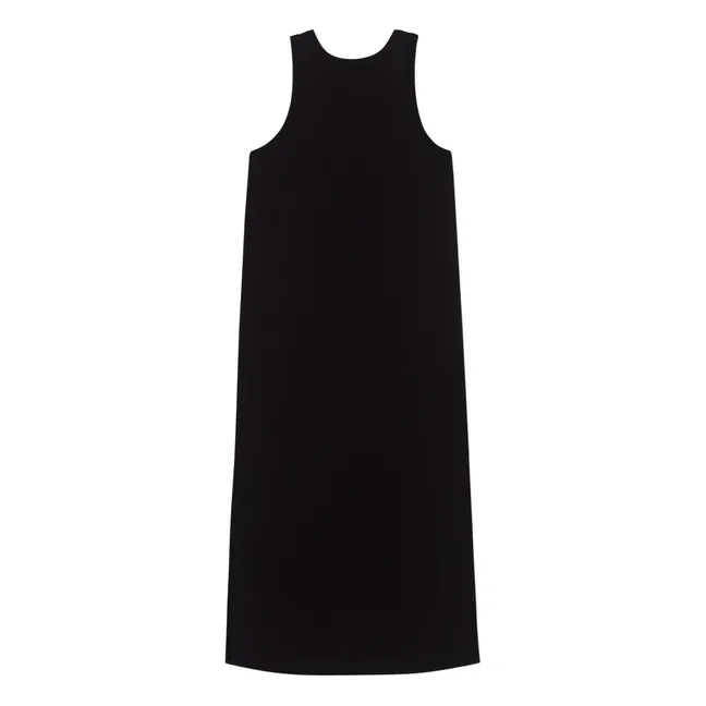 Vestido de algodón orgánico Babacar | Negro