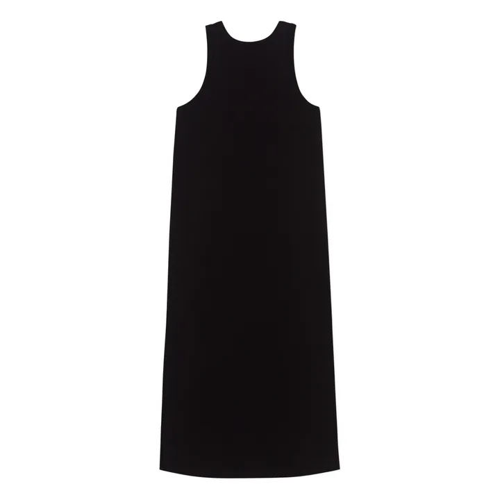 Robe Babacar Coton Bio | Noir- Image produit n°1