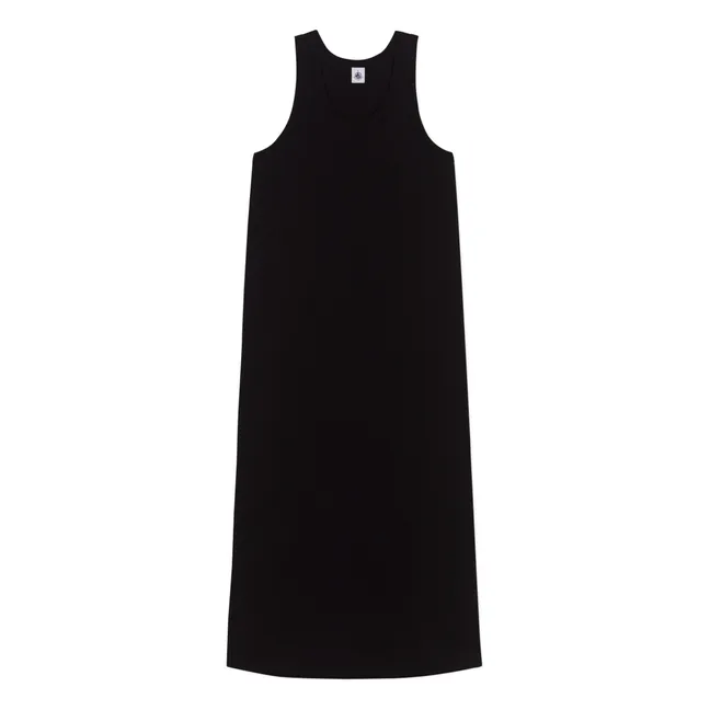 Vestido de algodón orgánico Babacar | Negro