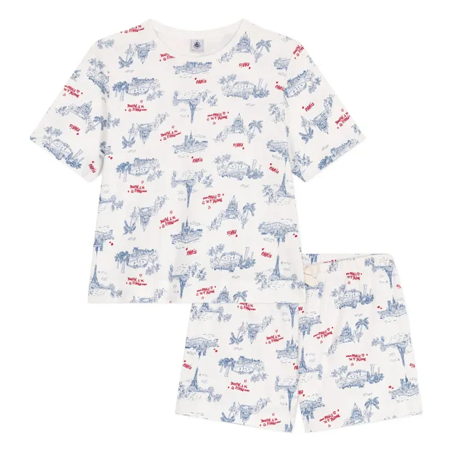 Broken Organic Cotton Pyjashort | Ecru