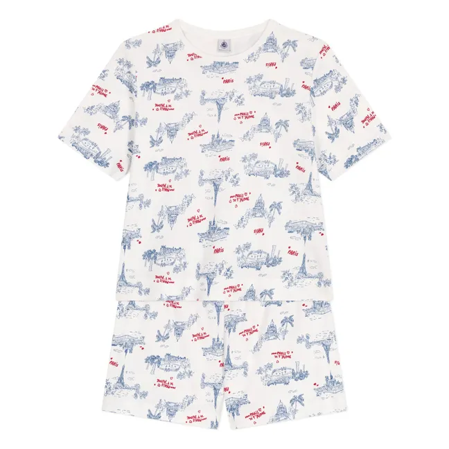 Broken Organic Cotton Pyjashort | Ecru