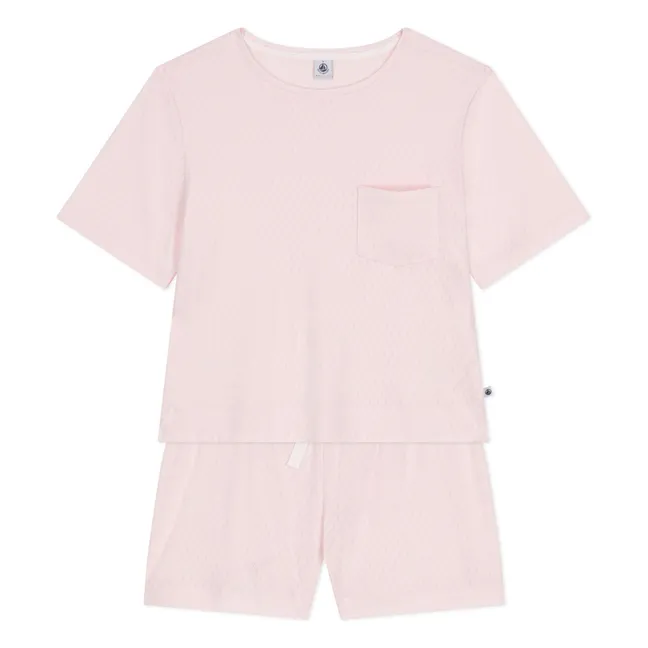 Pijama corto de algodón orgánico Brownie | Rosa