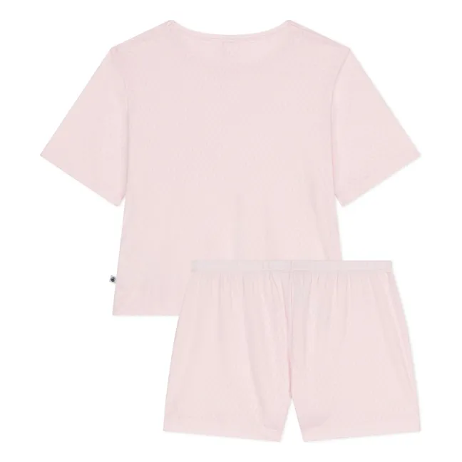 Pijama corto de algodón orgánico Brownie | Rosa