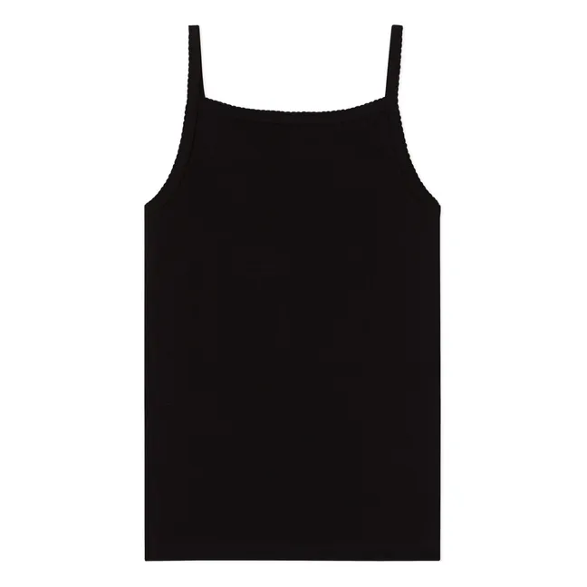 Camiseta de tirantes de algodón ecológico Cocotte | Negro