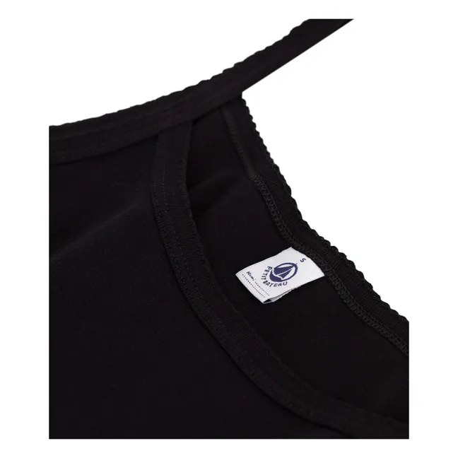 Camiseta de tirantes de algodón ecológico Cocotte | Negro